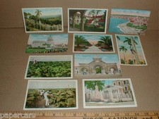 10 Vintage 1933-1941 Havana Habana Cuba Cartão Postal Lote Templete Cemitério Fifth Ave