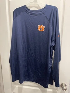 Auburn Tigers Shirt Mens XXL Blue Long Sleeve Columbia PFG Omnishade NCAA - Picture 1 of 9