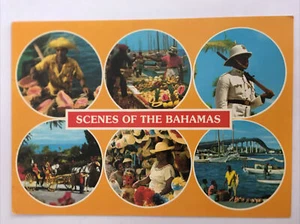 Scene delle Bahamas cartolina d'epoca - Foto 1 di 2