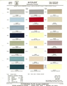 1966 CHRYSLER NEW YORKER NEWPORT 300 TOWN & COUNTRY IMPERIAL PAINT CHIPS (PPG) - Picture 1 of 1