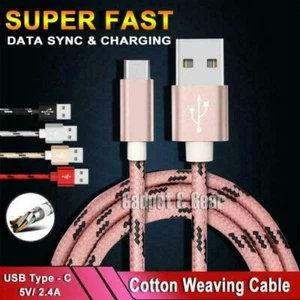 Fast Charging USB Type C Charger Cable For Samsung S21 S20 S10 Plus Note 9 10 20 - Picture 1 of 18