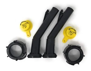 2 Fuel Gas Can Jug Spouts Nozzles Rings & Caps Replaces Blitz 900302 900092 NEW - Picture 1 of 9