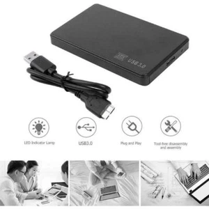 2.5in USB 3.0/2.0 SATA SSD HDD Hard Drive Case Disk Enclosure Dock Box St. - Photo 1/14