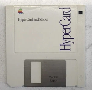Disquete Apple Macintosh HyperCard & Stacks 1990 690-5561-A versión 1,2,5 3,5" - Imagen 1 de 3