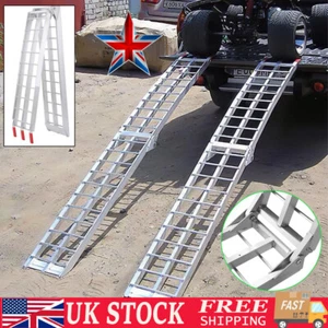 Double-Fold Steel Ramp Motorcycle Bike Van Trailer Loading Ramps Capacity 6Ft - Picture 1 of 19