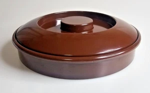 Prolon 9241 Marrón 7-3/4" Melamina Tortilla Servidor Calentador Contenedor de Alimentos con Tapa - Imagen 1 de 4