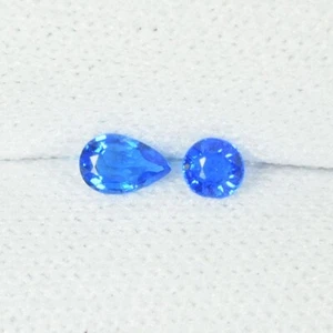 0.14 ct ULTRA RARE COLLECTION NATURAL ROYAL BLUE HAYUNE Pear Round See Vdo SCB - Picture 1 of 3
