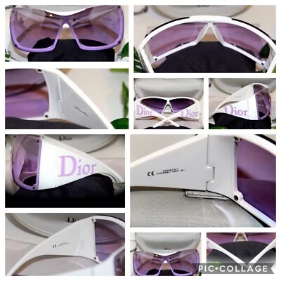 CHIC CHRISTIAN DIOR OVERSHINE2 (WHITE/PURPLE) SUNGLASSES! (OOBVD) - Image 1 of 4