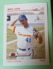 1991 Line Drive AAA #57 Mike Cook - Calgary Cannons 
