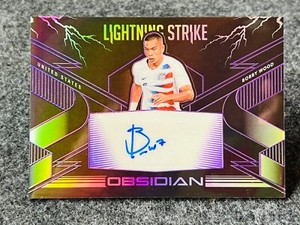2020-21 Panini Obsidian Bobby Wood Lightning Strike Auto Green /75 USA