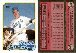 1989 Topps Baseball Card 479 MIKE MACFARLANE KANSAS CITY ROYALS