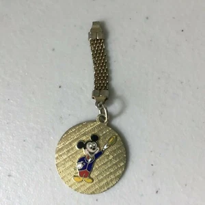 Mickey Mouse Pendant Gold Multicolor Top Hat Cain Theme Walt Disney Productions - Picture 1 of 10