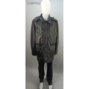 Herrenjacke Echtes Leder Marine Rom Handmade MADE IN ITALY Original Vintage - Bild 1 von 12