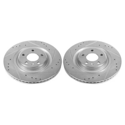 PowerStop EBR1209XPR Rear Drilled & Slotted Brake Rotors for 2011–24 Audi S4/S5 - Image 1 of 2