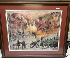 2804/3019 36 x 31" (Framed Size) Signed Earl Biss " Autumn Storm on - Picture 1 of 17