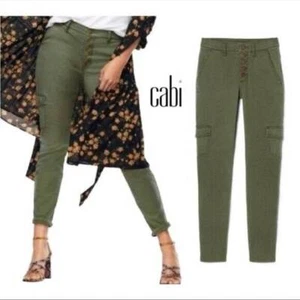 CAbi #5872 Button Fly Cargo Pants SZ 6 Olive - Picture 1 of 3