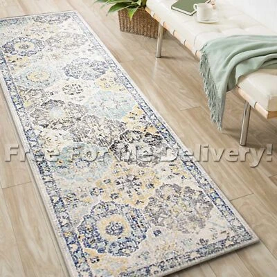 SULIS FLORAL PANEL COLOURFUL TRADITIONAL RUG RUNNER (L) 80x400cm *FREE DELIVERY* - Image 1 of 4