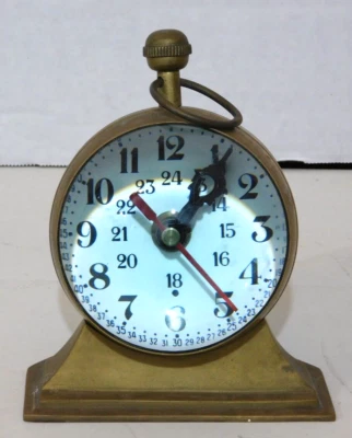 Reloj Escritorio Burbuja Redondo Náutico Vintage Latón Tono Dorado PROBADO/FUNCIONANDO Foto 1 de 4