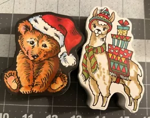 Gebraucht - Top Zustand Stampendous CURIO Gummistempel 2 Stück! Bär & Alpaka - Bild 1 von 6