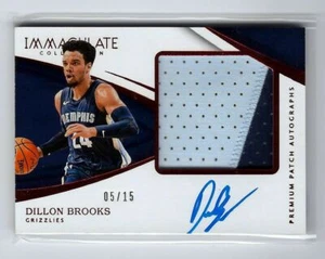 Dillon Brooks 17/18 Immaculate auto RC #PP-DBK SN #05/15 - Picture 1 of 2