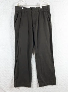 Pantalones Banana Republic Para Hombre 34x32 (30" Entrepierna) Marrón Chino Corte Bota Frente Plano - Imagen 1 de 10