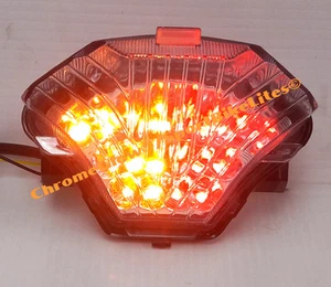Yamaha FZ07 and YZF-R3 Integrated LED Taillight; Brake and Turns w/ Clear Lens - Picture 1 of 4