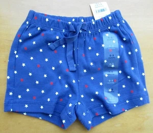 NWT Boys / Girls Baby GAP Shorts 0-3 months Navy with Stars 100% Cotton - Picture 1 of 5