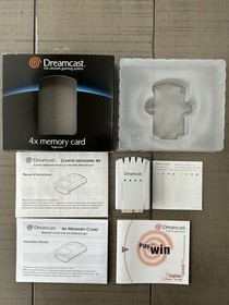Sega Dreamcast Memory Card 4x - Authentic and Complete - Original Owner