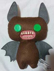V seltenes FUGGLER lustiges hässliches Monster 11 Zoll Stück Fuggula Fledermaus braun Plüschtier Stofftier - Bild 1 von 3