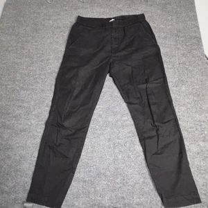 COS Pants Mens 36R Black Slim Tapered Chinos Elastic Waist Zip Fly Pockets - Picture 1 of 17