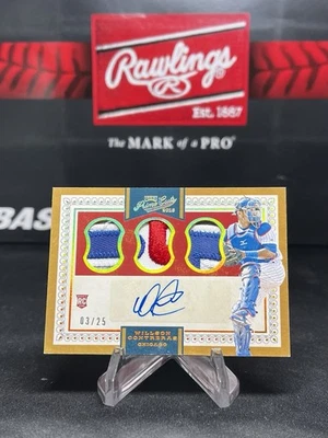2016 Panini Prime Cuts Wilson Contreras Triple Patch Relic Auto /25 #254 Rookie  - Image 1 of 2