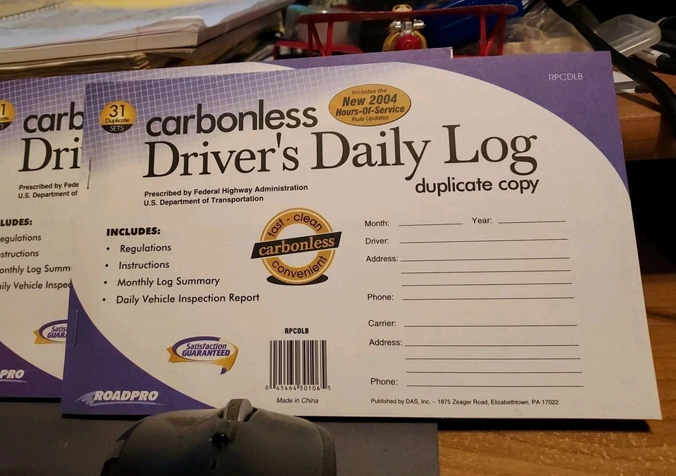 Lot of 2 Carbonless Driver's Daily Log Books - Image 1 of 1