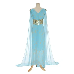 Cosplay Daenerys Targaryen Blue Dress Mother of Dragons Halloween Carnival Suits - Picture 1 of 6