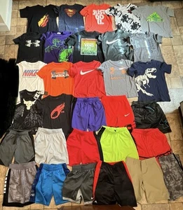 Huge Lot Boys Size Small Clothes Shirts Pants Swim Nike~Under Armour~TCP~Carters - Picture 1 of 22