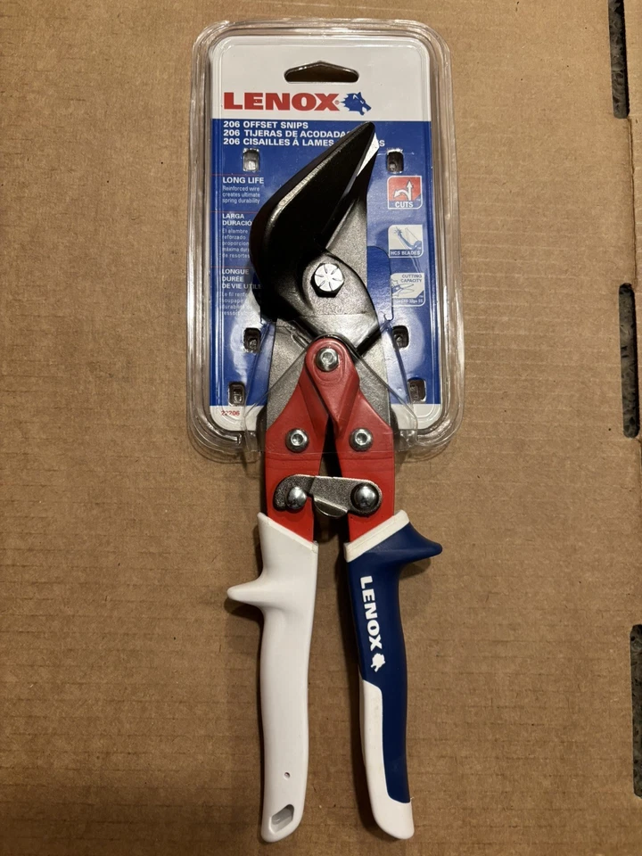 Corte desplazado Lenox: izquierda, 9 1/2 pulgadas Longitud total, acero, HVAC 206 desplazamiento izquierdo Foto 1 de 4