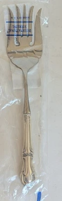 Nuevo tenedor internacional de plata esterlina Juana de Arco para servir carne fría de 11,15" de largo Foto 1 de 4