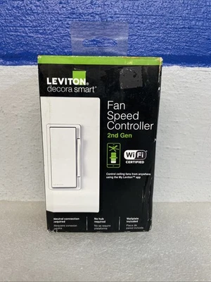 Leviton Decora Smart 2nd Gen WLAN Fan Speed Controller D24SF-1RW Neu - Bild 1 von 4
