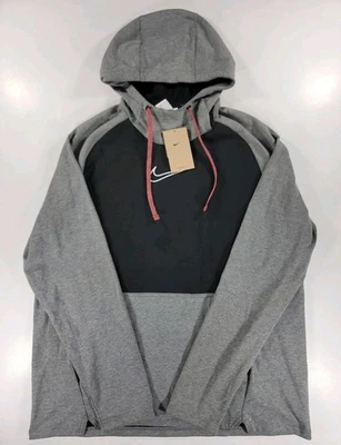 NOVO Nike Therma Fit Hoodie Center Swoosh Color Block Zíper Bolso Treinamento Masculino GG - Imagem 1 de 4