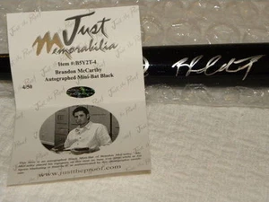 BRANDON MCCARTHY Just Minors Mystery AUTOGRAPH Mini Bat #4/50 JUNE 21, 2006 - Picture 1 of 4