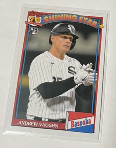 2021 Topps Archives #91BZ-10 Andrew Vaughn  1991 Topps Bazooka Shining Stars