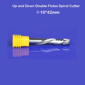 UP DOWN Double Flute Cutter spiral two-thread compressed CNC Router Bit 10*42mm - Picture 1 of 1