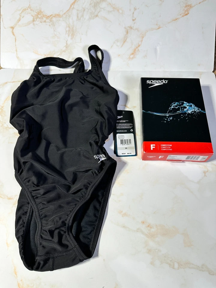 Speedo Pro LT Womens One Piece Swimsuit - Size 26 - Black - - 8191481001