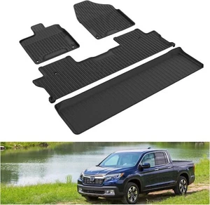 Alfombrillas delanteras + traseras para Honda Ridgeline 2017-2025 doble cabina forro para todo tipo de clima - Imagen 1 de 7