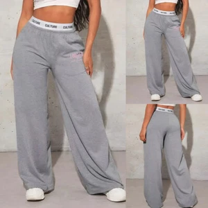 Womens Printed Wide Leg Casual Pants Ladies Summer Loose Trousers Bottoms US - Picture 1 of 12