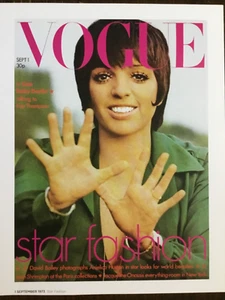 1973 LIZA MINNELLI VOGUE COVER PAGE/POSTER Approx Size = (8” x 6”) IDEAL 4 FRAME - Picture 1 of 12