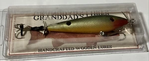 Vintage Grandad's Handcrafted Wooden Prop Bait Fancy Shad - Bild 1 von 3