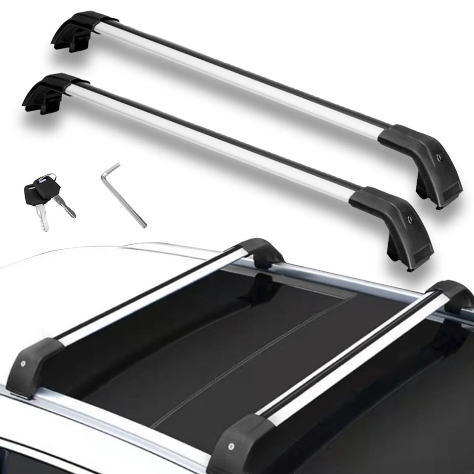 2Pcs Lockable Roof Rail Rack Cross Bars Crossbars Fit for Edge 2015-2025 - Image 1 of 4