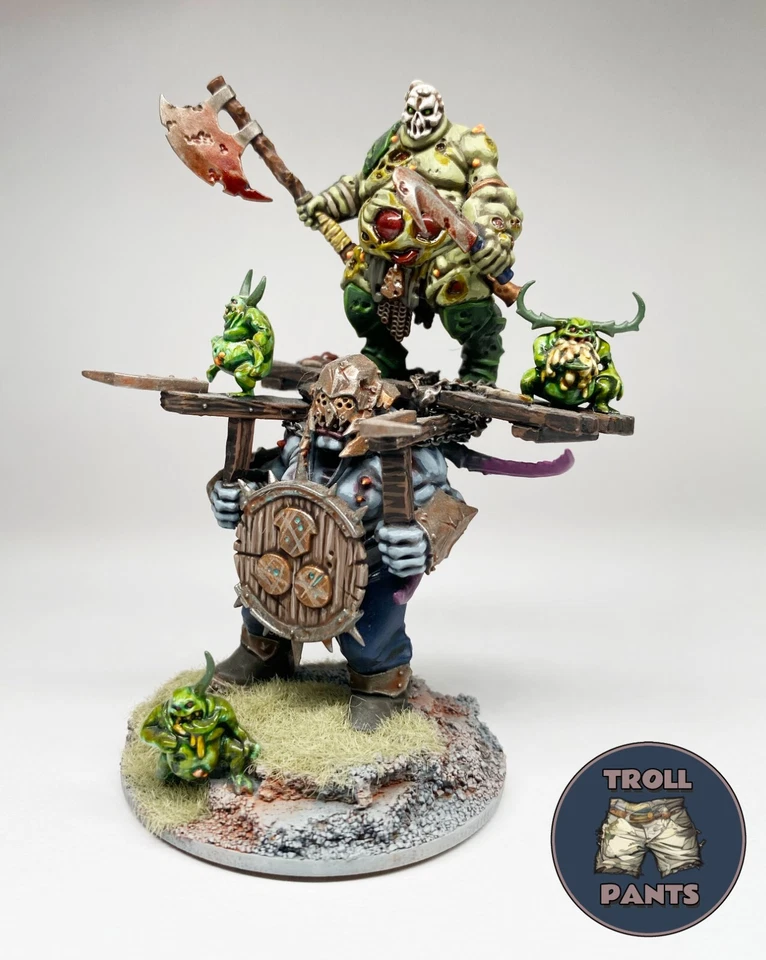 Warhammer Age of Sigmar - Herald on Palanquin - Maggotkin of Nurgle Old World Foto 1 de 4