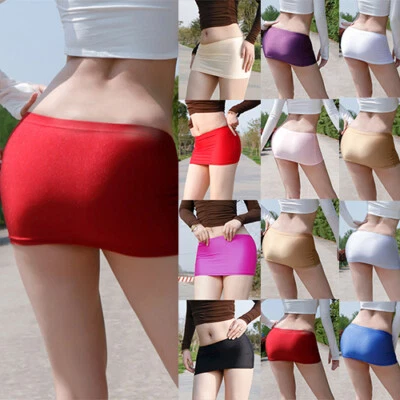 Damen Minirock Bleistiftrock Transparent Stretch Rock Bodycon DessousUnterwäsc ☆ - Bild 1 von 4