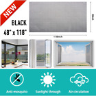 Remplacement maille d'écran de fenêtre noire fibre de verre 48"x 118" pour portes filet de fenêtre